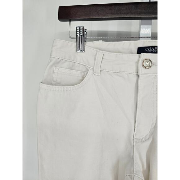 Chaps Womens Sz 6 Classic Bootcut Denim Jeans Solid White - Picture 2 of 4